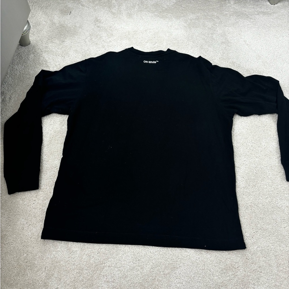 Black Long Sleeve Off-White Mona Lisa Print - Picture 4 of 5